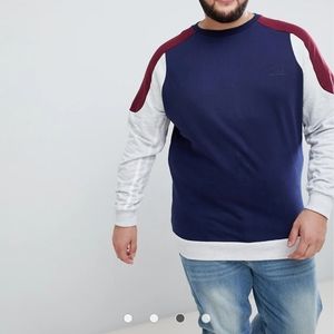 Plus Size Color Block Long Sleeve Sweatshirt